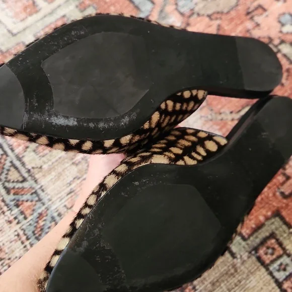 Jenni Kayne Giraffe Calf Hair Mules SZ 37 - Picture 3 of 3